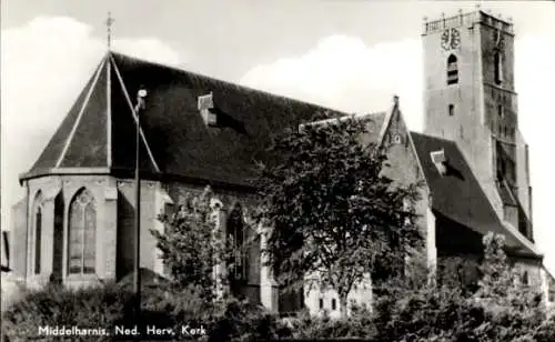 Ak Middelharnis Südholland, Niederlande. Rev. Kirche