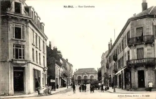 Ak Saint Dié des Vosges, Gambetta Straße