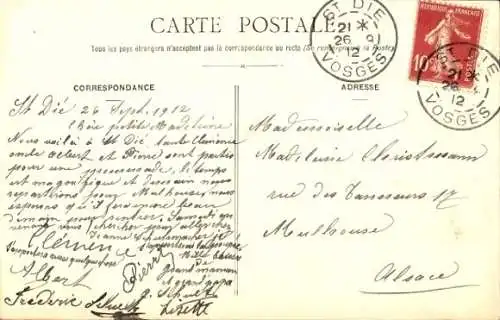Ak Saint Dié des Vosges, Gambetta Straße