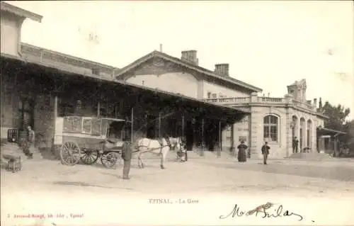 Ak Épinal Lothringen Vosges, Bahnhof