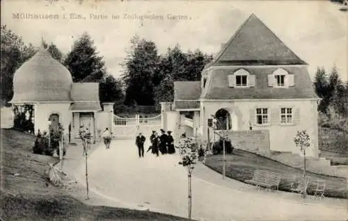 Ak Mulhouse Mülhausen Elsass Haut Rhin, Zoologischer Garten