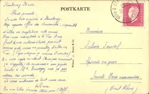 Ak Colmar Kolmar Elsass Haut Rhin, Oberlandesgericht