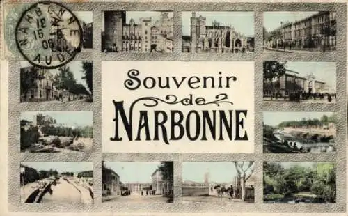 Ak Narbonne Aude, Teilansichten