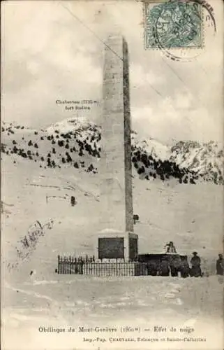 Ak Montgenèvre Hautes Alpes, Obelisque