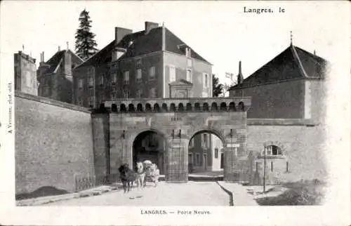 Ak Langres Haute Marne, Porte Neuve