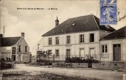 Ak Marles en Brie Seine et Marne, Ortspartie, Mairie