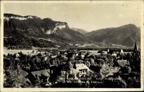 Ak Les Échelles Savoie, Panorama, Schloss