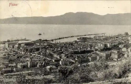 Ak Rijeka Fiume Kroatien, Panorama