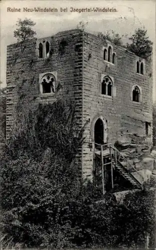 Ak Jägertal Windstein Moselle, Die Ruine Neu Windstein