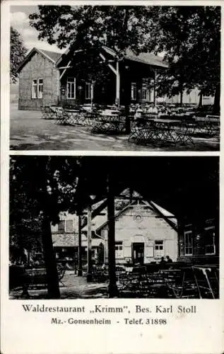 Ak Gonsenheim Mainz am Rhein, Waldrestaurant Krimm