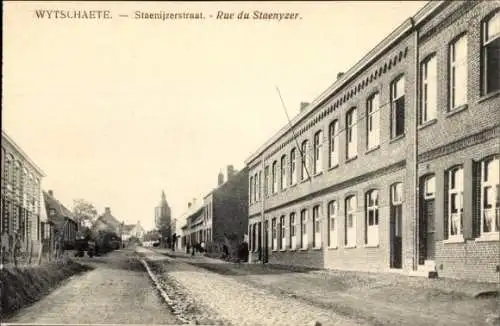 Ak Wytschaete Westflandern, Staenijzerstraat