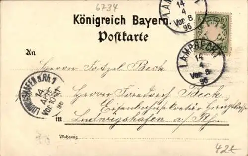 Litho Lambrecht in der Pfalz, Totalansicht