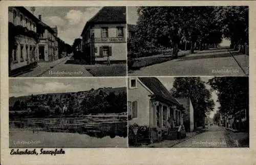 Ak Enkenbach Alsenborn in der Pfalz, Hindenburgstraße, Lehrlingsheim, Bahnhofstraße