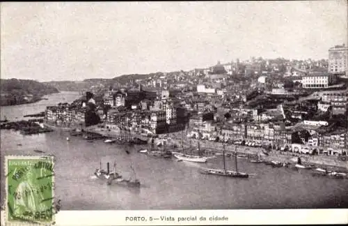 Ak Porto Portugal, Vista parcial da cidade