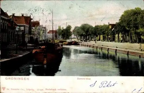 Ak Groningen Niederlande, Damsterdiep