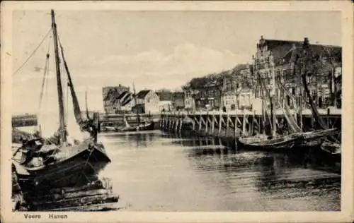 Ak Veere Zeeland Niederlande, Hafen