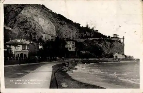 Ak Grimaldi di Ventimiglia Liguria, Vista da Mentone
