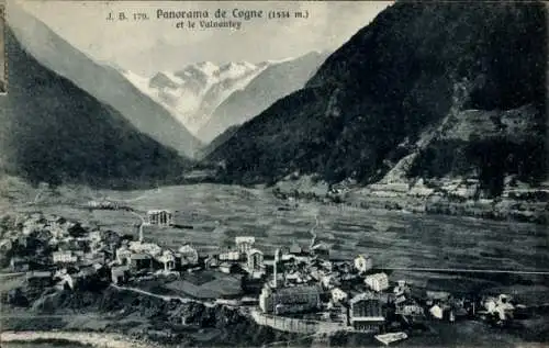 Ak Cogne Aostatal, Gesamtansicht, Valnontey