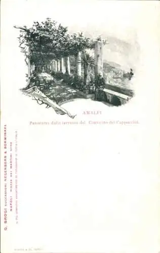 Ak Amalfi Campania, Terrasse des Kapuziner Klosters