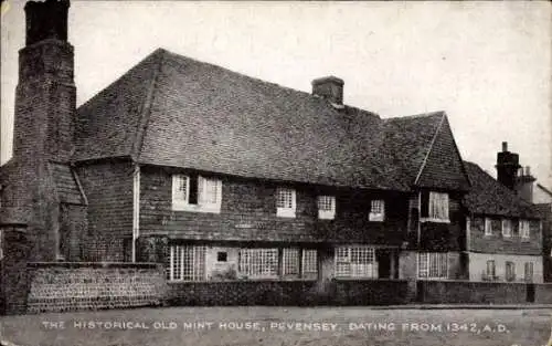 Ak Pevensey East Sussex England, historisches altes Münzhaus
