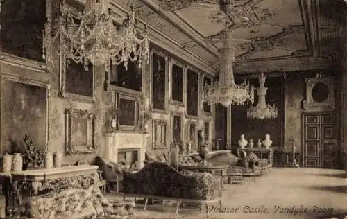 Ak Windsor Berkshire England, Windsor Castle, Vandyke Room