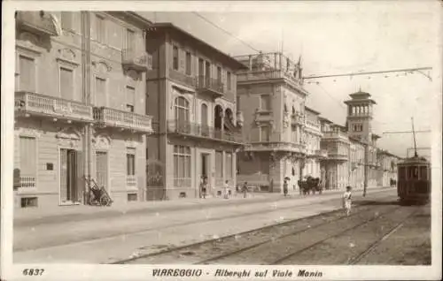 Ak Viareggio Toscana, Alberghi sul Viale Manin