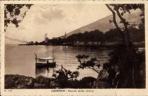 Ak Lovran Laurana Kroatien, Veduta della riviera