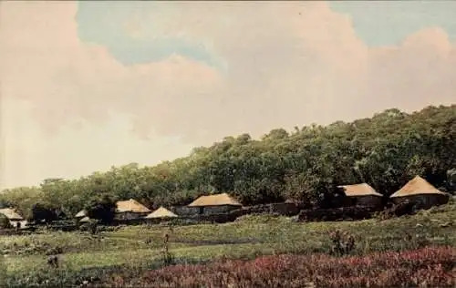 Ak Botschabelo Südafrika, Teilansicht vom Dorf, Aeltestenstraße