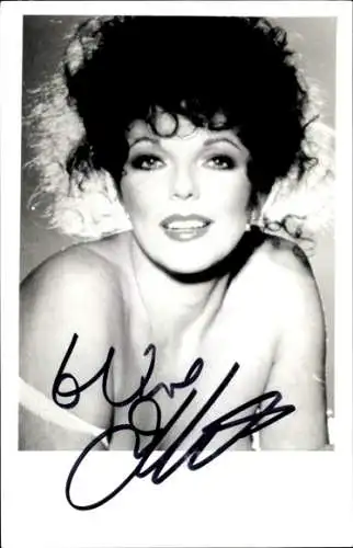 Ak Schauspielerin Joan Collins, Portrait, Autogramm