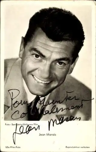 Ak Schauspieler Jean Marais, Portrait, Autogramm