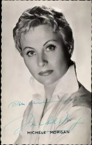 Ak Schauspielerin Michele Morgan, Portrait, Autogramm