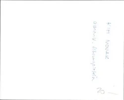 Ak Schauspielerin Kim Novak, Portrait, Autogramm