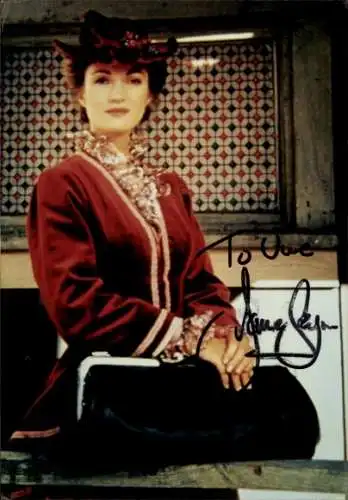 Ak Schauspielerin Jane Seymour, Dr. Quinn, Portrait, Autogramm