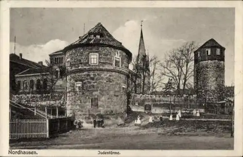 Ak Nordhausen am Harz, Judentürme
