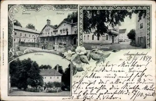 Ak Liegau Augustusbad Radeberg in Sachsen, Kurhaus, Kaffeehaus, Herrenhaus