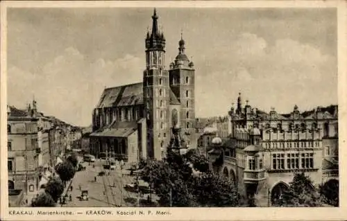 Ak Kraków Krakau Polen, Marienkirche