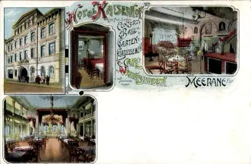 Ak Meerane in Sachsen, Hotel Kaiserhof, Café, Saal