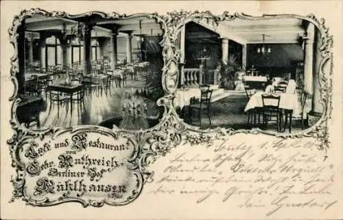 Ak Mühlhausen in Thüringen, Café Restaurant Berliner Hof, Speiseraum