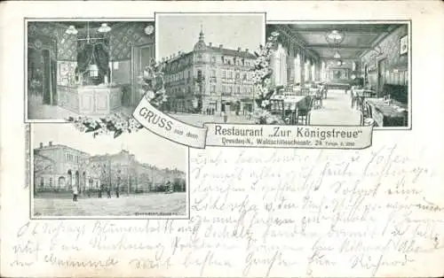 Ak Dresden Neustadt, Restaurant Zur Königstreue, Waldschlösschenstraße 24