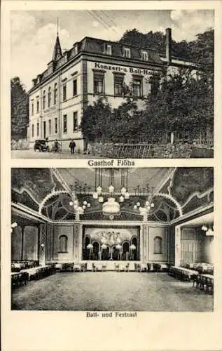 Ak Flöha in Sachsen, Gasthof Flöha, Ballsaal, Festsaal