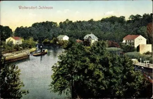 Ak Woltersdorf bei Berlin, Woltersdorfer Schleuse