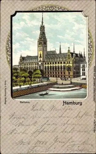 Passepartout Litho Hamburg Mitte Altstadt, Rathaus