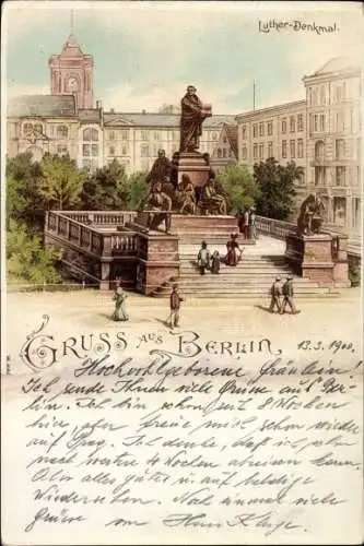 Litho Berlin Mitte, Luther Denkmal