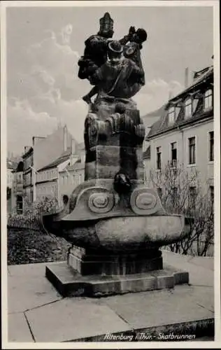 Ak Altenburg in Thüringen, Skatbrunnen