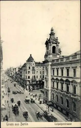 Ak Berlin, Leipziger Straße Ecke Mauerstraße, Geschäfte