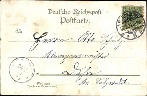 Litho Steinthaleben Kyffhäuserland in Thüringen, Kyffhäuser, Kaiser Wilhelm Denkmal