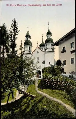Ak Zell am Ziller in Tirol, St. Maria Rast am Hainzenberg