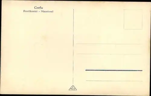 Ak Pondikonisi Pontikoniso Korfu Griechenland, Mausinsel