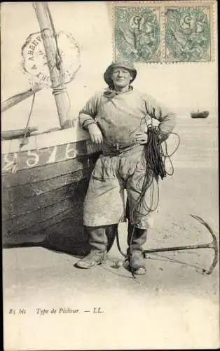 Ak Fischer am Strand, Anker