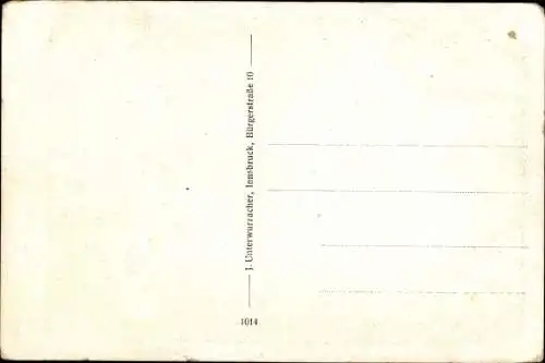 Künstler Ak Riss, Meran, Rittner Bauer, Hut, Kragen